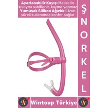 Premini Yüksek Görüşlü Konforlu Havuz ve Deniz Yüzme Şnorkeli, Ayarlanabilir Kayış