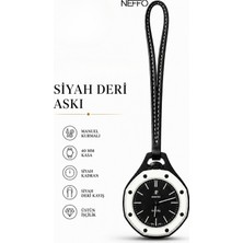 Neffo Boyal Pop Biyoseramik Saat Deri Askılı Anahtarlık & Çanta Aksesuarı Charm