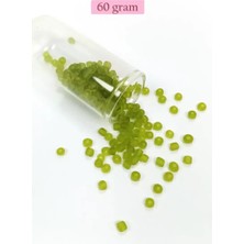 MiraLive Dökme Cam Kum Boncuk Büyük Boy (6/0) 4 mm - 60 Gram - Şeffaf Mat Yeşil - BNC128