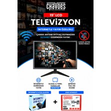 Chavoes 19'' LCD Tv-Monitör + Internetli Uydu Alıcısı + Askı Aparatı | Çanaksız Tv Izleme Özellikli