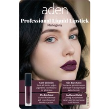 Kentex Aden Professional Liquid Lipstick - Profesyonel Likit Ruj 32 Mahogany(Kızıl Kahve)
