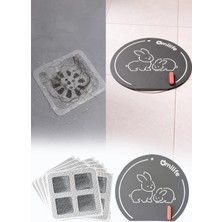 Omilife 10'lu Süzgeç ve Gider Koku Önleyici Set Silikon Mat Banyo Mutfak Lavabo Koruyucu