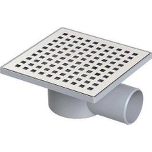 Zenvia Mey Ithalat® Yer Süzgeci Kare 15X15 cm 70 mm Yandan Çıkışlı