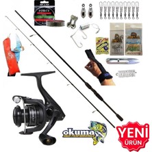 Okuma Revenger RV-3000A 270CM 20-40GR Double Black Kıyı Spin Olta Takımı Seti