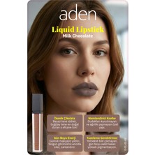 Kentex Aden Liquid Lipstick - Likit Ruj 02 Milk Chocolate(Sütlü Çikolata)