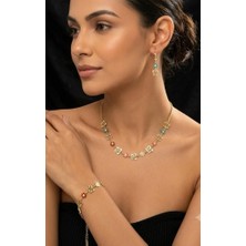 Melisa Takı & Aksesuar 14K Çelik Gold Renk Kelebek Set