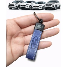Stilix Garage Ford Ile Uyumlu Anahtarlık Suni Deri Lacivert 7,5*2,5 cm 1 Adet