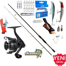 Okuma Revenger RV-3000A 270CM 20-40GR Double Black Rapala Maket Balık Spin Olta Takımı Seti