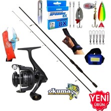 Okuma Revenger RV-3000A 270CM 20-40GR Double Black Turna Spin Olta Takımı Seti