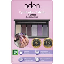 Kentex Aden Eyeshadow Palette 6 Shades - 6'lı Göz Farı Paleti Bordeaux Lilac(Mürdüm Lila)