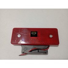 Moto Ulusoy Motosiklet Kırmızı 4 Ledli Reflektör 2 Kablolu Montaj Ayaklı 11CM*4CM