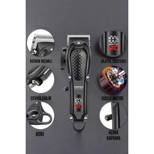 Kentex Mey Ithalat® Suya Dayanıklı Tıraş Makinesi Keskin Bıçaklı Dijital Göstergeli Şarjlı