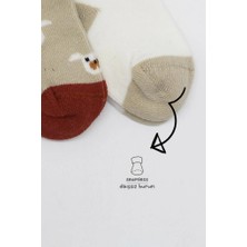 Kentex Mey Ithalat®   2'li Love Dog Penye Soket Çorap 10118 Bej