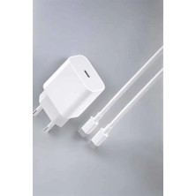 Kentex Mey Ithalat® Ios Uyumlu Type-C Girişli Hızlı Şarj 15/15 Pro Max Adaptör ve Kablosu