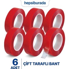 Rüzgar Makina SGS2524 Sgs Çift Taraflı Akrilik Silikonize Vhb Bant 20MM*5MT (6paket)