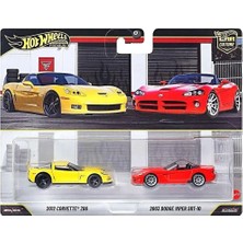 Hot Wheels Premium Car Culture Chevrolet Corvette Z06 ve Dodge Viper Srt-10 2'li Set 1:64
