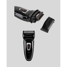 Kentex Mey Ithalat® Şarjlı Kablosuz Tıraş Makinesi Çift Başlık Kuru Tıraş Ergonomik Taşınabilir