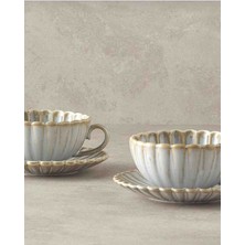 English Home Fiore New Bone China 4 Parça 2 Kişilik Çay Fincan Takımı