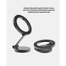 Kentex Mey Ithalat® Manyetik Katlanabilir Araç Telefon Tutucu – Magsafe Uyumlu, 360° Ayarlanabilir, Güçlü Mıknatıs