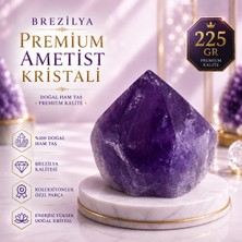 Lotus Atölye ve İyi Yaşam Merkezi 💎 Premium Brezilya Ametist Kristali – Doğal Faset Kesim Dekoratif Kristal Taş