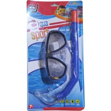 Premini Mavi Renkli Sportif Maske ve Snorkel Seti, Konforlu ve Güvenli Kullanım