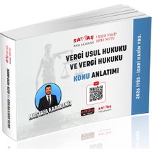 Savaş Yayınevi Iyös Idari Hakim Yardımcılığı Vergi Usul Hukuku ve Vergi Hukuku Video Takip Ders Notu Konu Anlatımı Savaş Yayınları 2026