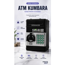 Dimute Shop Atm Kumbara Şifreli Elektronik Para Kasası Otomatik Para Çeken Çocuk Kumbararası