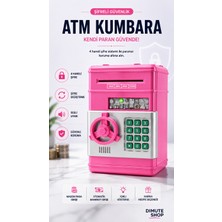 Dimute Shop Atm Kumbara Şifreli Elektronik Para Kasası Otomatik Para Çeken Çocuk Kumbararası