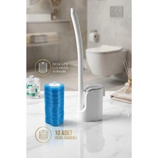 Lumindra  Özel Sünger Başlıklı Temizlik Seti - Kullan At Süngerli Tuvalet Fırçası