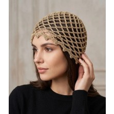 Winy Concept Simli File Örgü Bandana – Şık Bohem Yazlık Bere