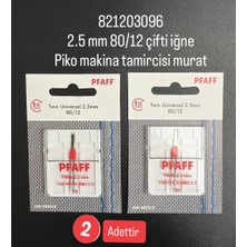 Pfaff Dikiş Makinası 2.5 mm Nervür Iğnesi 821203096 (2 Paket 2 Adet)