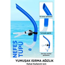 Premini Ayarlanabilir Kayışlı Yüzme ve Dalış Şnorkeli, Su Sporları Için Nefes Borusu