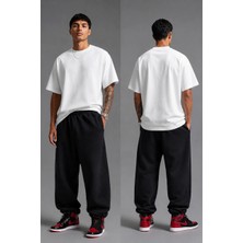 BSBSPOR Yazlık Bol Büyük Beden Lastikli Paça Geniş Rahat Unisex Model Eşofman Altı