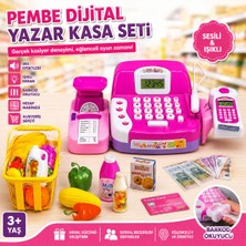 Trust Store Pembe Dijital Yazar Kasa Oyuncak Seti Sesli Işıklı Kasiyer Market Oyunu Barkod Okuyuculu
