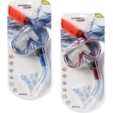 Bestway Mavi Blue Devıl Maske ve Şnorkel Seti, Konforlu ve Güvenli Deniz Macerası