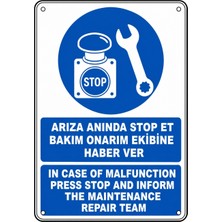 Ti Play Arıza Anında Stop Et Bakım Onarım Ekibine Haber Ver 50X70CM Pvc Isg Levha