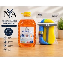 Nya Group Premium Araç Cam Temizlik Seti – 5l Cam Suyu, Mikrofiber Bez, Sünger ve Cam Silgeç