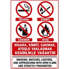 Ti Play Ateşle Yaklaşmak Kesinlikle Yasaktır 50X70CM Pvc Isg Levha