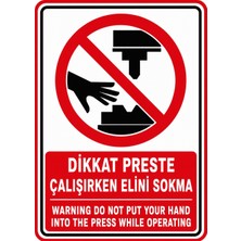 Ti Play Preste Çalışırken Elini Sokma 50X70CM Pvc Isg Levha
