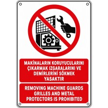 Ti Play Makinaların Koruyucularını Çıkarmak Izgaralarını ve Demirlerini Sökmek Yasaktır 50X70CM Pvc Isg Levha
