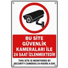 Ti Play Bu Site Güvenlik Kameraları Ile 24 Saat Izlenmektedir 50X70CM Pvc Isg Levha