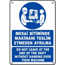 Ti Play Mesai Bitiminde Makinanı Teslim Etmeden Ayrılma 50X70CM Pvc Isg Levha
