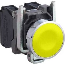 Schneider Electric XB4BA51 Harmony Xb4 Sıva Altı Eksiksiz Buton Ø22 Yaylı Dönüş 1na Işaretsiz Sarı