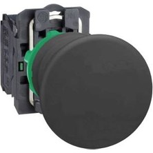 Schneider Electric XB5AC21 40 mm Plastik Siyah Mantar Buton Yaylı Dönüş