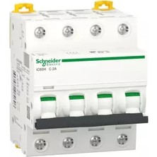 Schneider Electric A9F84402 Acti9 IC60H 4 Kutup 2A 10KA C Tipi Otomatik Sigorta
