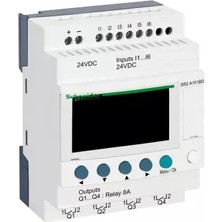 Schneider Electric SR2A101BD Kompakt Akıllı Röle Zelio Logic - 10 G Ç - 24 V Dc - Saat Yok - Ekran