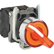 Schneider Electric XB4BK125M5 Harmony Xb4 Mandal Buton Ø22 2 Konumlu Led'li 230V Ac/ 1na+1nk Turuncu