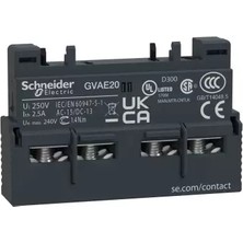 Schneider Electric GVAE20 Tesys Gv3 Yardımcı Kontak Bloğu Önden 2na