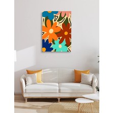 Visdora Renkli Çiçekler Canvas Tablo Ev Ofis Mutfak Dekorasyonu Kanvas Duvar Tablo