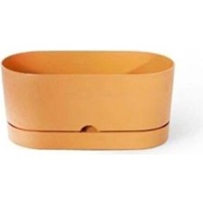 Empressco 3 Adet Poliwork Begonya Balkon Saksı 30CM Hardal 3 Adet